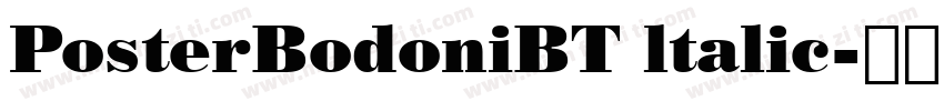 PosterBodoniBT ltalic字体转换